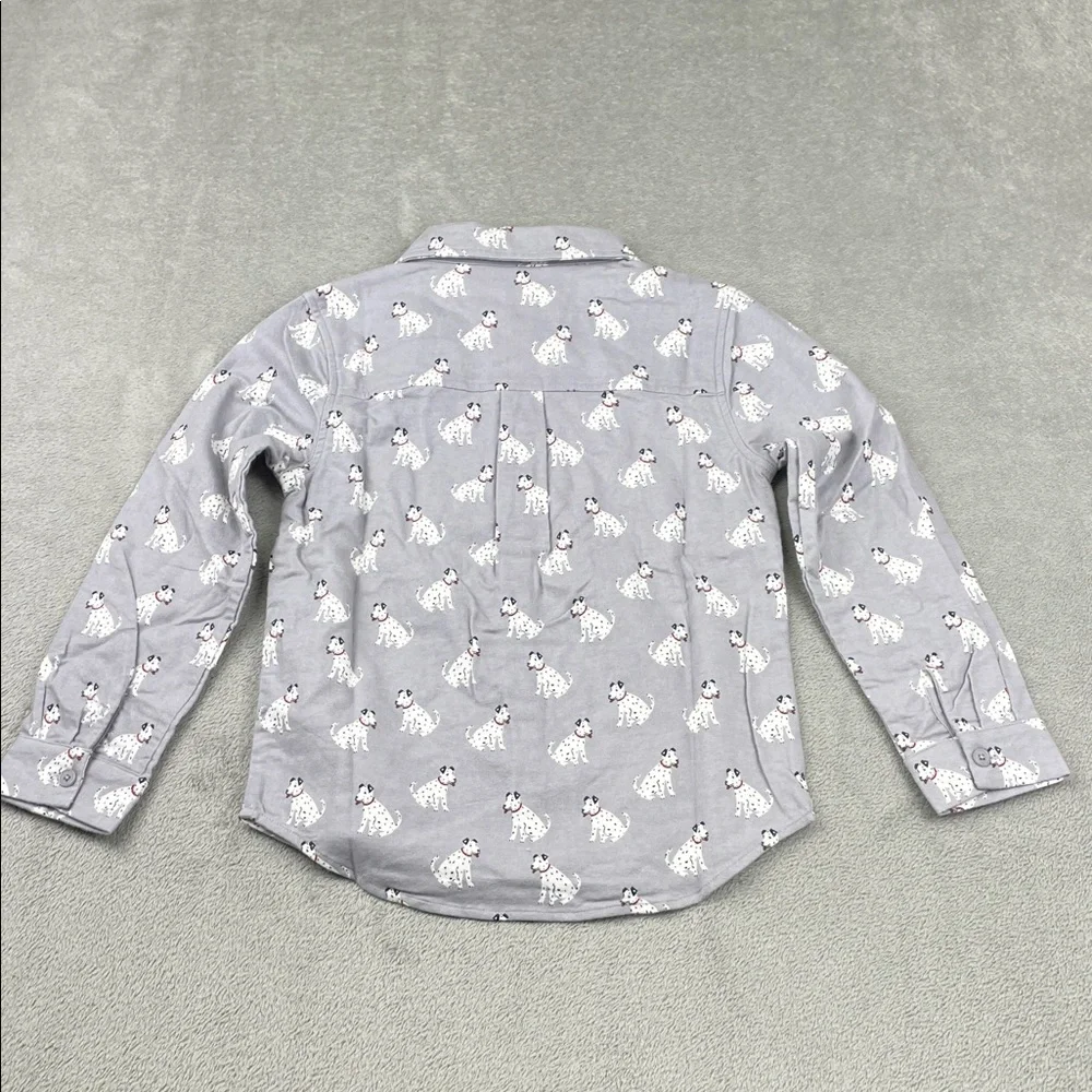 NEW Rachel & Riley 8 Kids 100% Cotton Gray Dalmatian Dog Button Down Shirt‎
